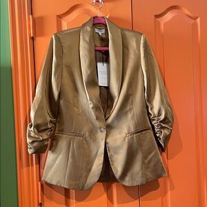 SEDGE Gold Satin Women's Blazer